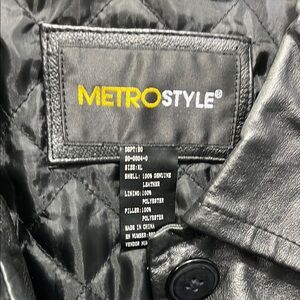Metrostyle Black Leather Jacket